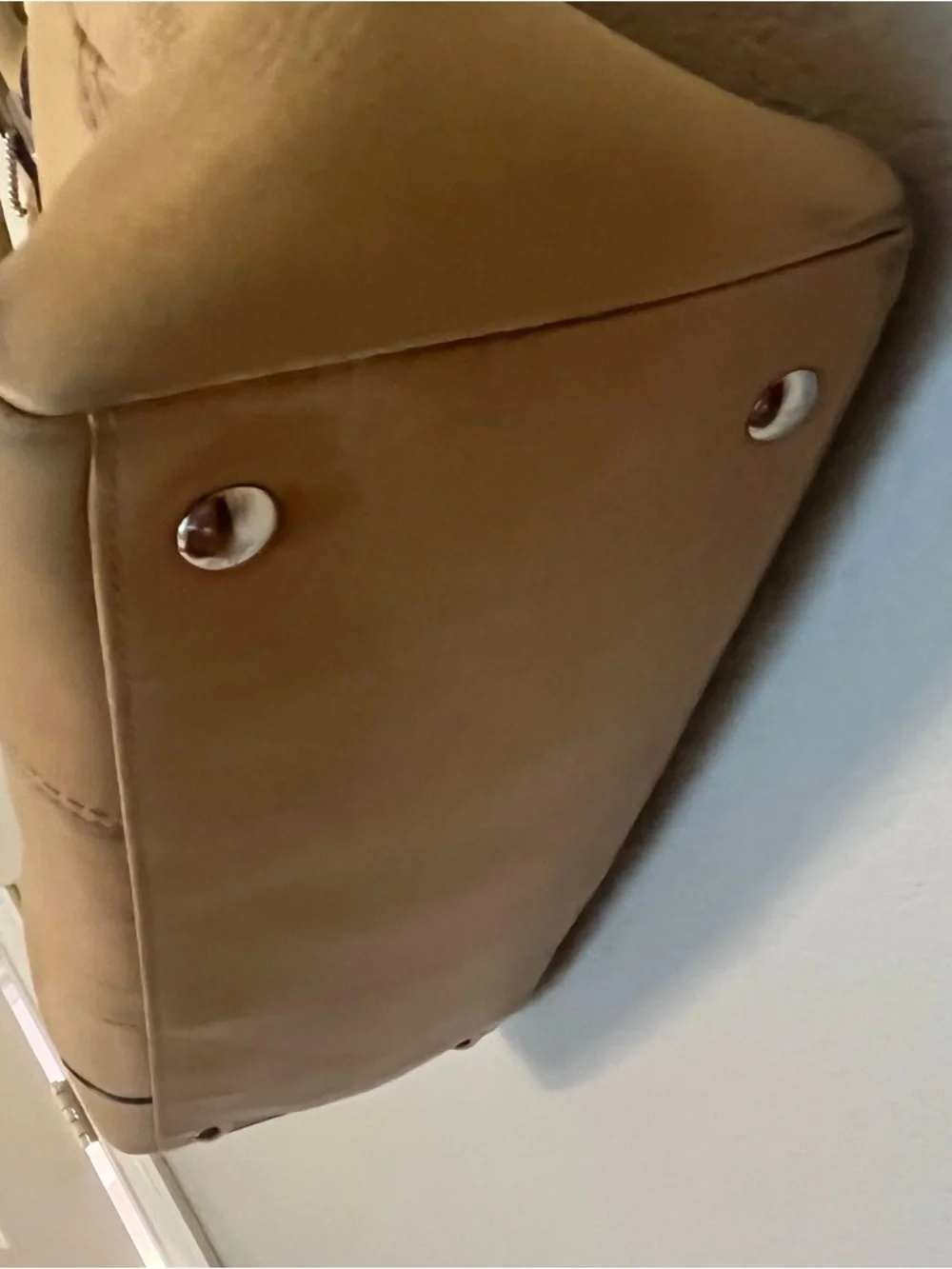COACH Hamilton Soft Leather Satchel Purse Bag Tan Butter Yellow D1098-F13811